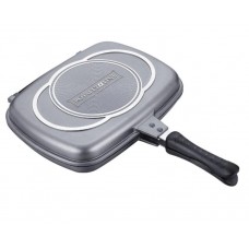 RL-DF32M SILVER ROYALTY LINE Tigaie antiaderenta dubla 32 cm, cu interior marmorat, gri